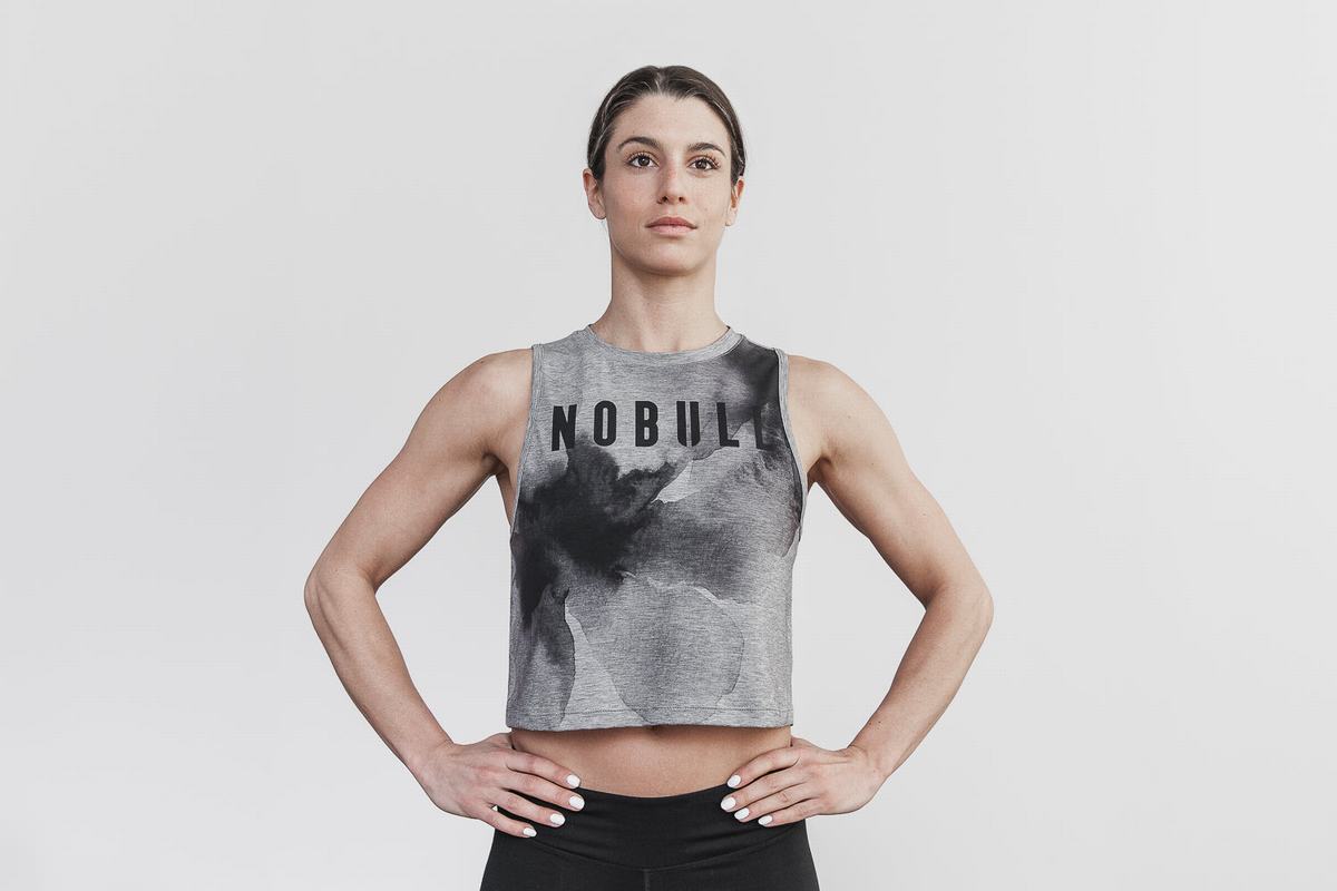 Nobull Muscle Women\'s Tank Tops Grey | Australia (TL4627)